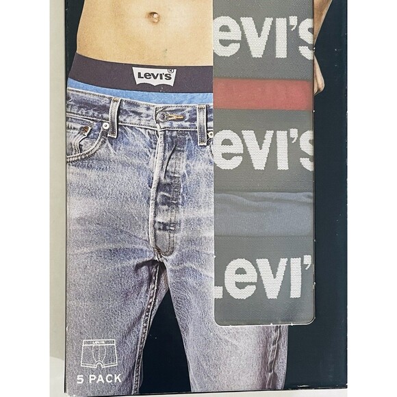 Levi’s Boxer Brief 100% Cotton 5 Pack Men’s XL Style#5MB1986LW1 Color:AST - Picture 3 of 10